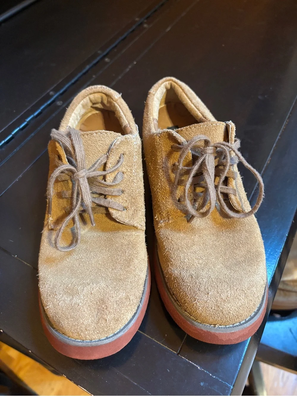 Sperry Kids Suede Lace-Up Shoes in Tan